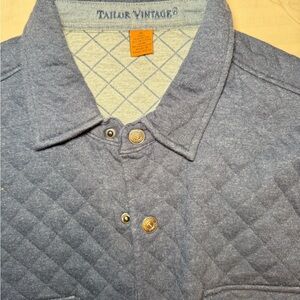 Tailor Vintage Men's Blue Quilted Shirt Jacket